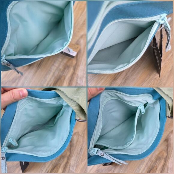 🔸️NWT Dakine Teal w/Olive Strap Bay Islands Jo Jo Crossbody Purse - Picture 6 of 10